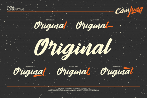 Camping Calligraphy Font