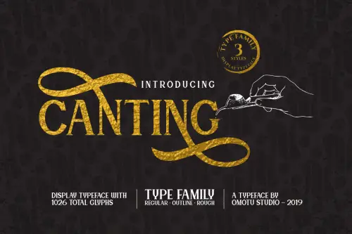 Canting Typeface Font 1