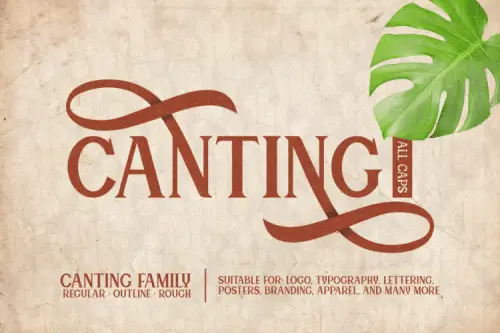 Canting Typeface Font 2