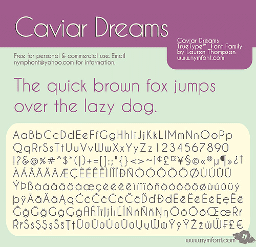 Caviar Dreams Font Family