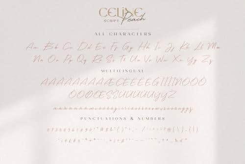 Celine Peach Font Duo