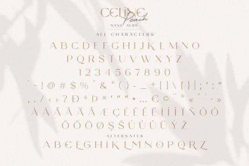 Celine Peach Font Duo