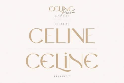 Celine Peach Font Duo