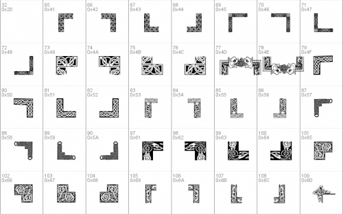Celtic Frames Font