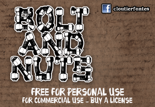 Cf Bolt And Nuts Font