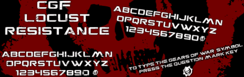 Cgf Locust Resistance Gears Of War Fonts