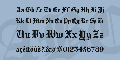 Chomsky Blackletter Font