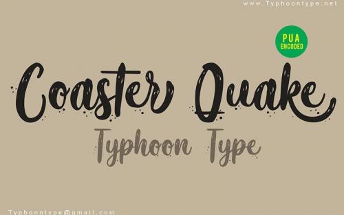 Coaster Quake Script Font