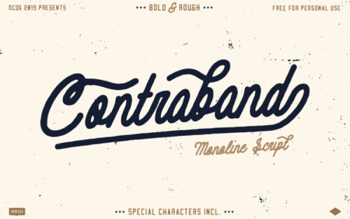 Contraband Monoline Script Font