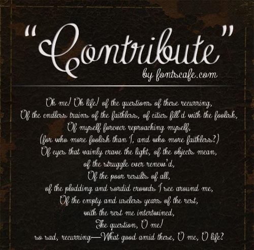 Contribute font
