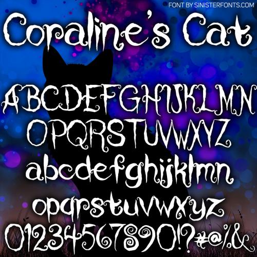 Coralines Cat Font