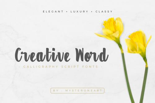 Creative Word Script Font