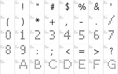 Cross Stitch Font