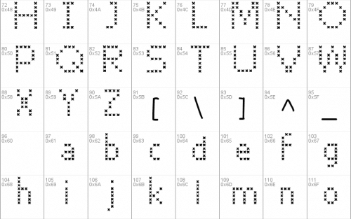 Cross Stitch Font