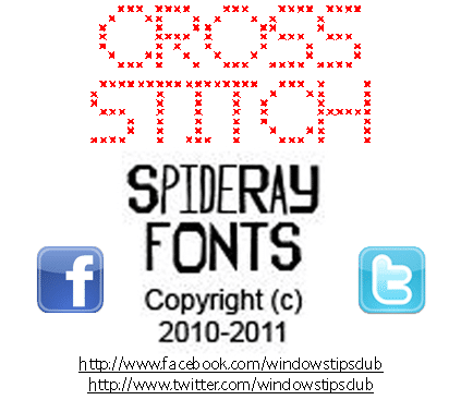 Cross Stitch Font