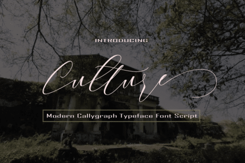 Culture Calligraphy Font