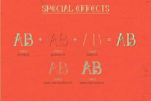 Curls Vintage Label Typeface Font