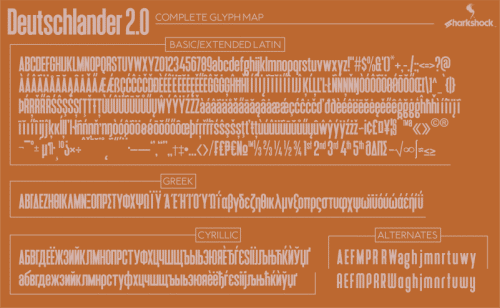 Deutschlander . Sans Serif Font