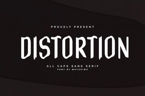 Distortion Display Font