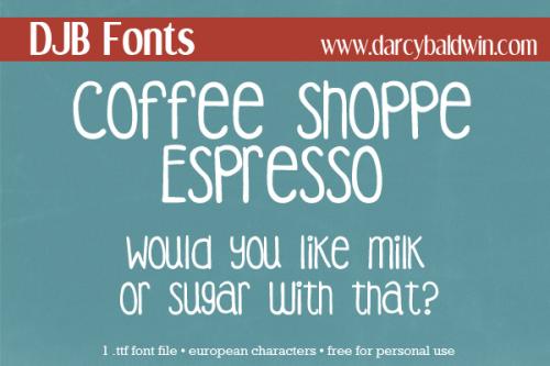 Djb Coffee Shoppe Espresso Font