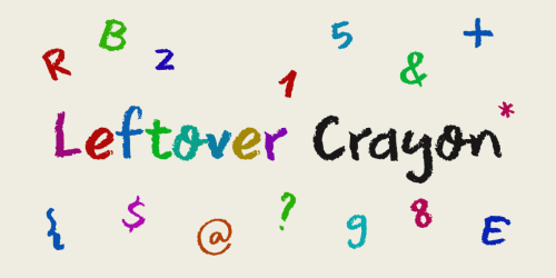 Dk Leftover Crayon Font