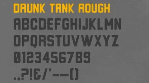 Drunk Tank Display Font