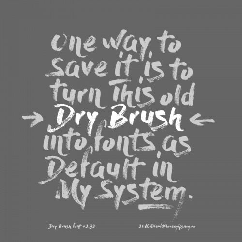 Dry Brush Font