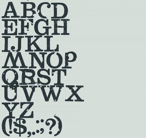 DryTransfer Clarendon Crusty Font