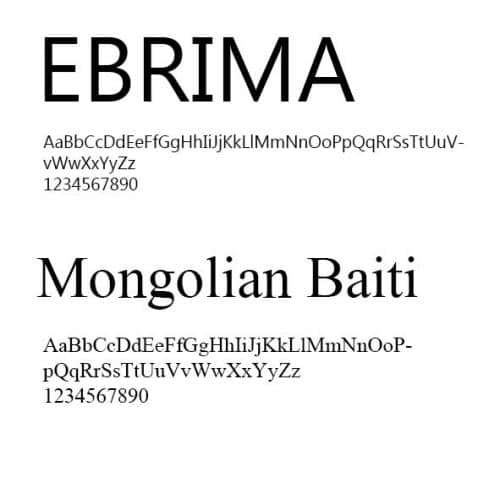Ebrima Font