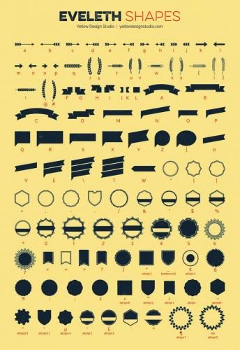 Eveleth Icons & Shapes Font