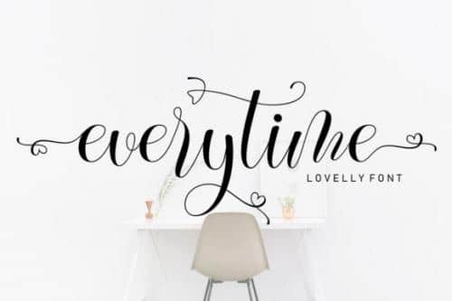 Everytime Calligraphy Font