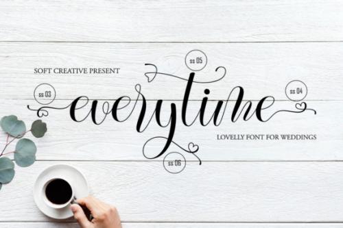 Everytime Calligraphy Font