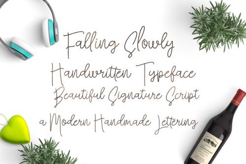 Falling Slowly Handwritten Font