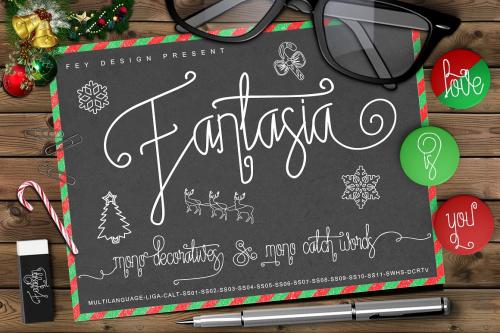 Fantasia Monoline Calligraphy Font