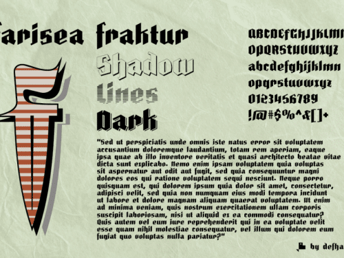 Farisea Fraktur Layered Font
