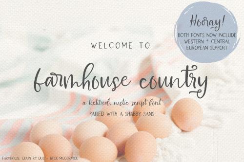 Farmhouse Country Rustic Script Font