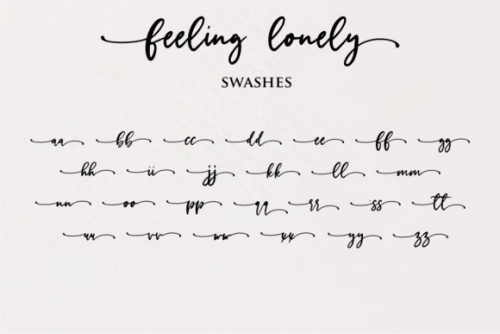 Feeling Lonely Script Font