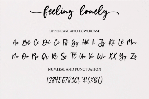 Feeling Lonely Script Font