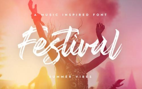 Festival Brush Font