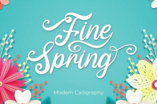Fine Spring Calligraphy Font