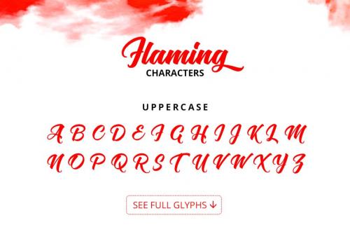 Flaming Script Font