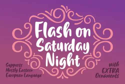 Flash on Saturday Night Script Font