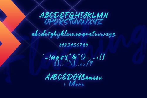 Flashing Brush Font