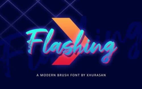 Flashing Brush Font