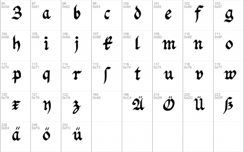Fraktur Handschrift Font