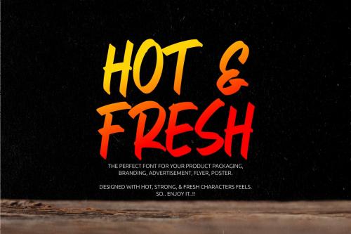 FresHot Handwritten Display Font