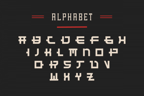 Funny Samurai Outline Font