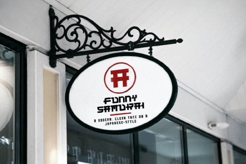 Funny Samurai Outline Font