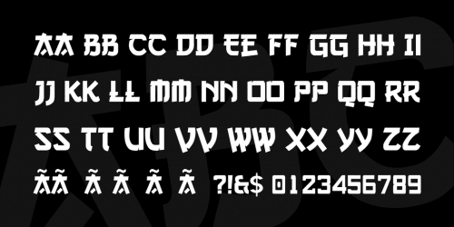 Gang of Three Font Asian Inspired Fonts