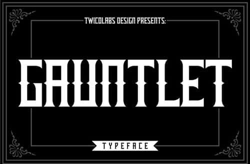 Gauntlet Font